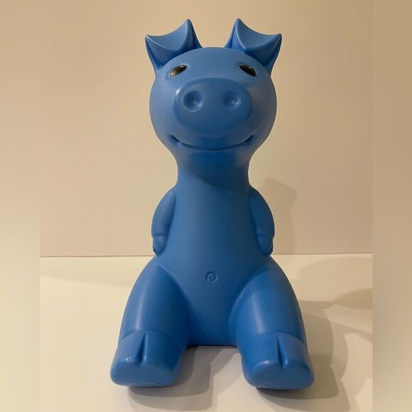Rare || IKEA || Rigid plastic coin bank by designer Monika Mulder || blue || - Picture 6 of 10